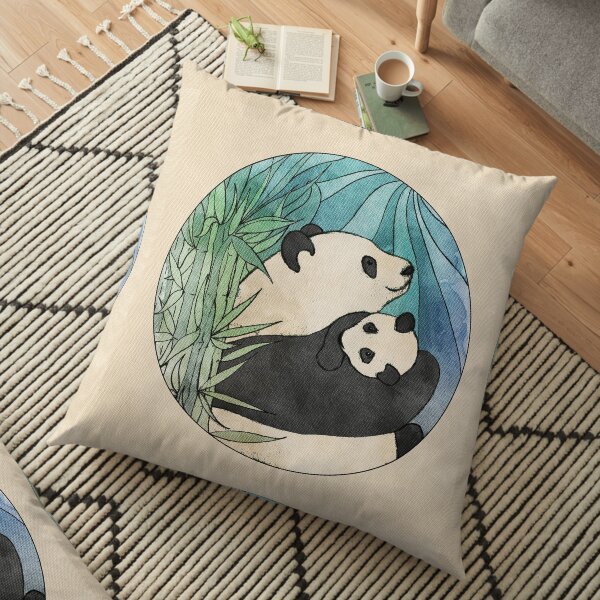 Panda Love Floor Pillow