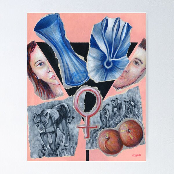 Item preview, Collage painting of the female designed and sold by Marion Yeo.