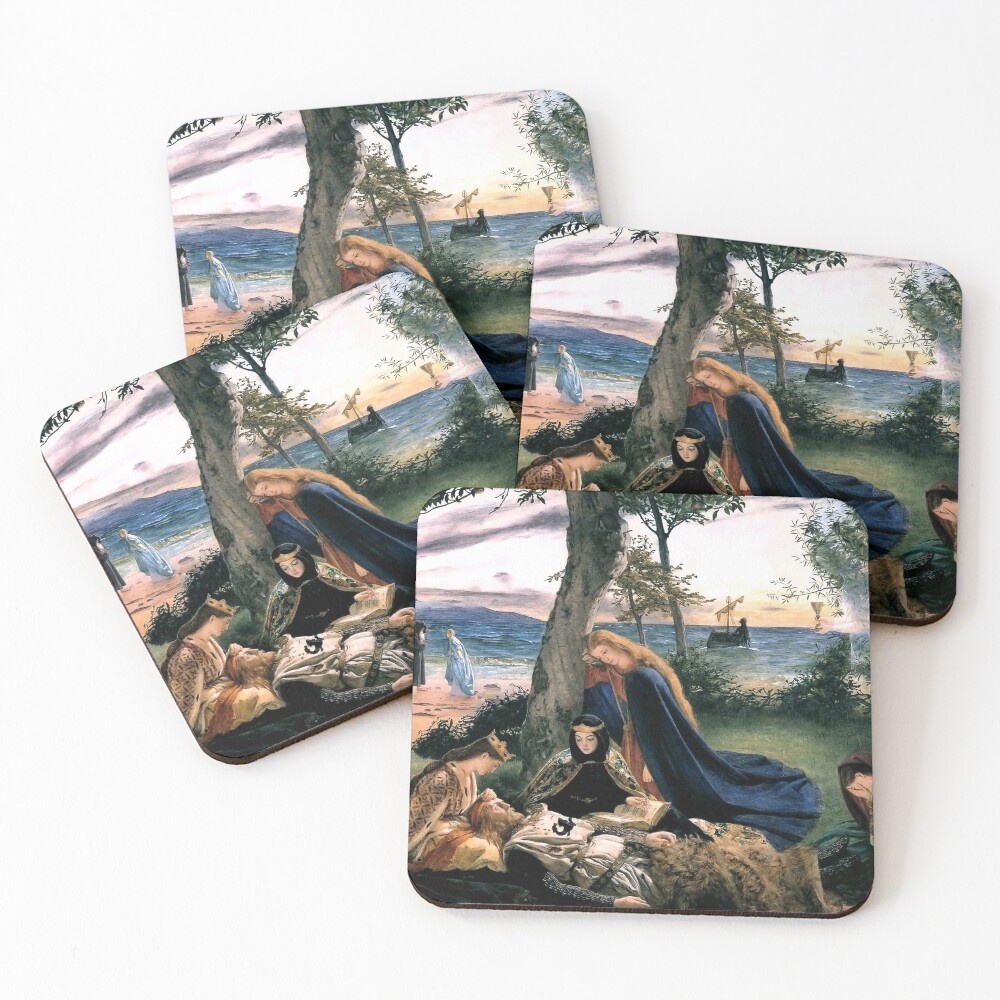 The Death of King Arthur - James Archer 1860 Coasters (Set of 4)