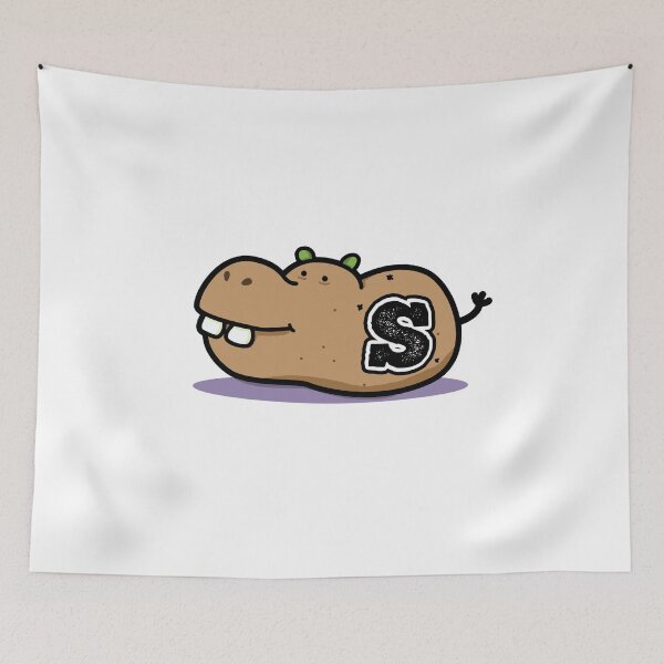 Item preview, Alphabet Letter S Hip-potato-mus designed and sold by kidsmonogram.