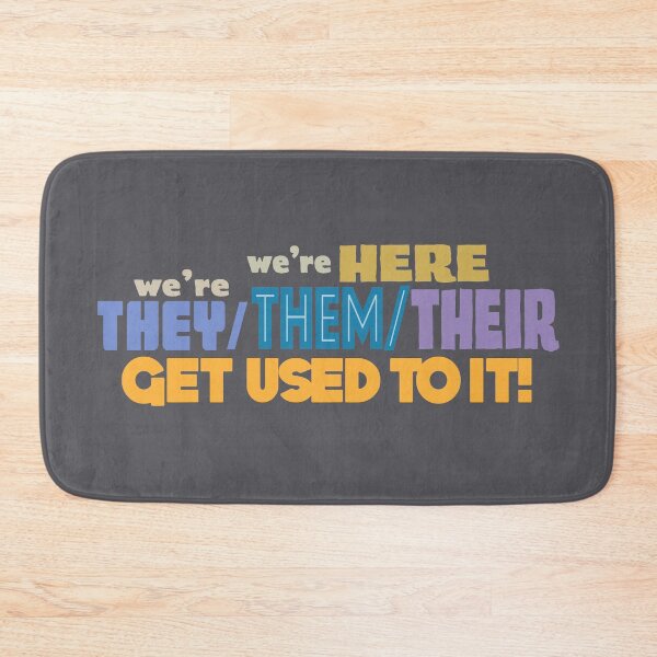Item preview, We're Here, We're They/Them/Their designed and sold by idrawhumans.
