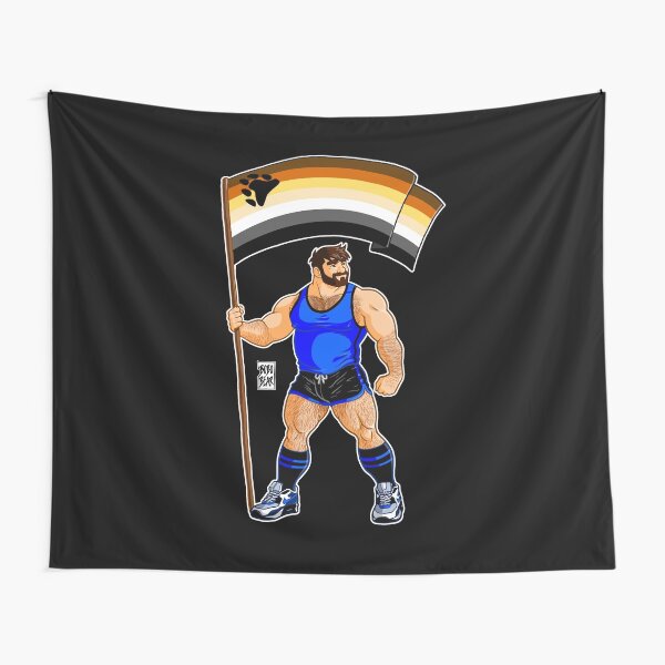 ADAM LIKES BEAR PRIDE FLAG Tapestry