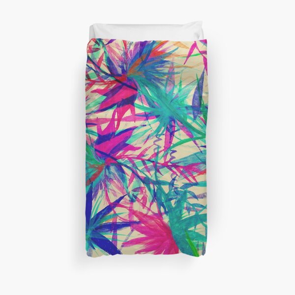 Tropical Jungle - a watercolor painting Duvet Cover