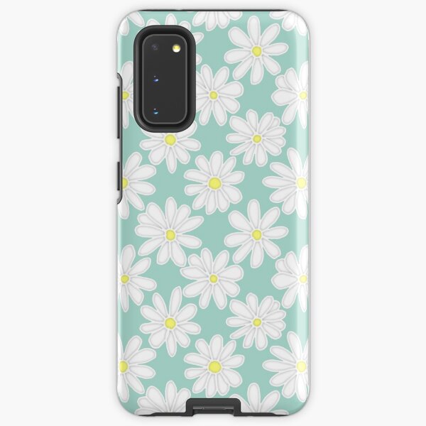 Bright Happy Daisies on Mint Samsung Galaxy Tough Case