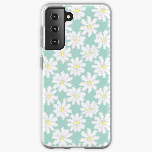 Bright Happy Daisies on Mint Samsung Galaxy Soft Case