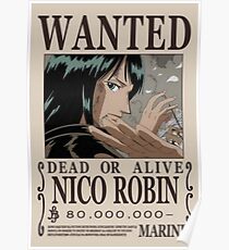 Nico Robin first wanted poster Poster.