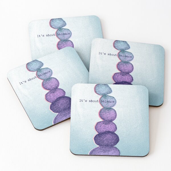 Item preview, It's About Balance - purple & mint ombre sketch illustration designed and sold by Perrin Le Feuvre.