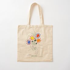 Pablo Picasso Bouquet Of Peace 1958 (Bouquet de fleurs aux mains) ou Le Bouquet de l & # 39; Amitié (amitié) Tote bag classique
