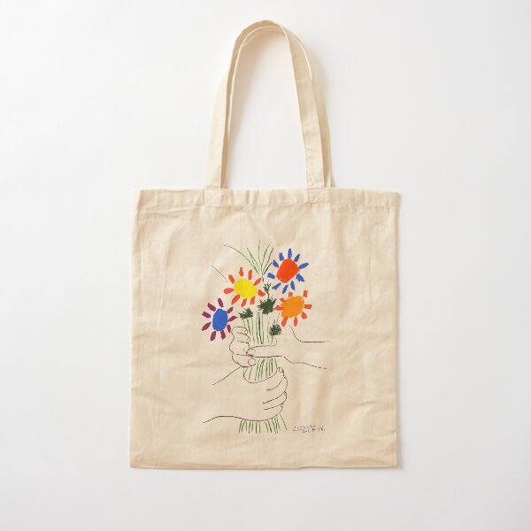 Pablo Picasso Bouquet Of Peace 1958 (Flowers Bouquet With Hands) or Le Bouquet de la Amitié (friendship) Cotton Tote Bag