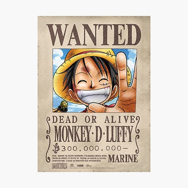 Luffy wanted poster Photographic Print