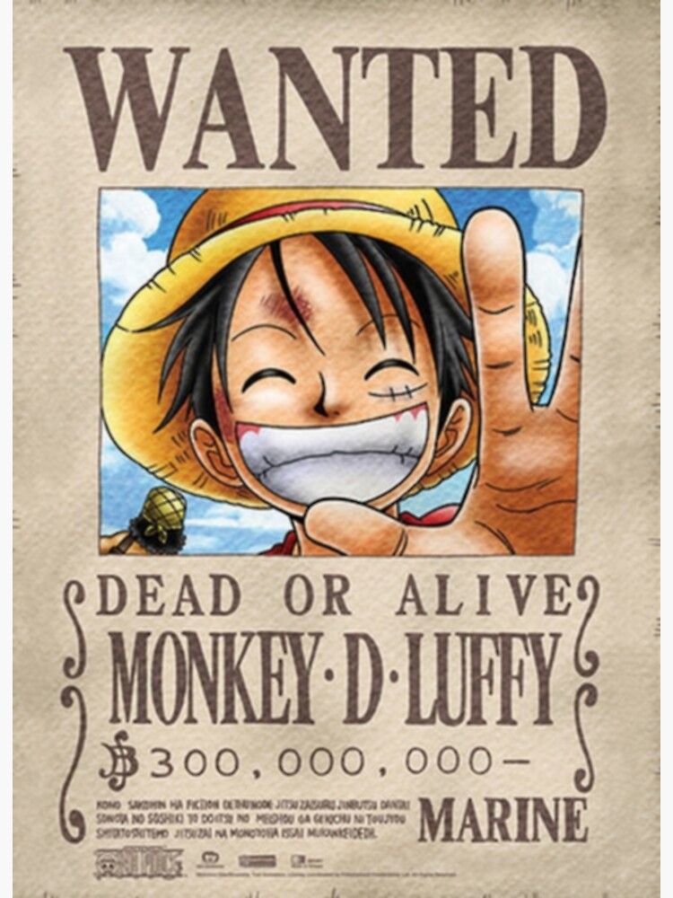 luffy wanted poster