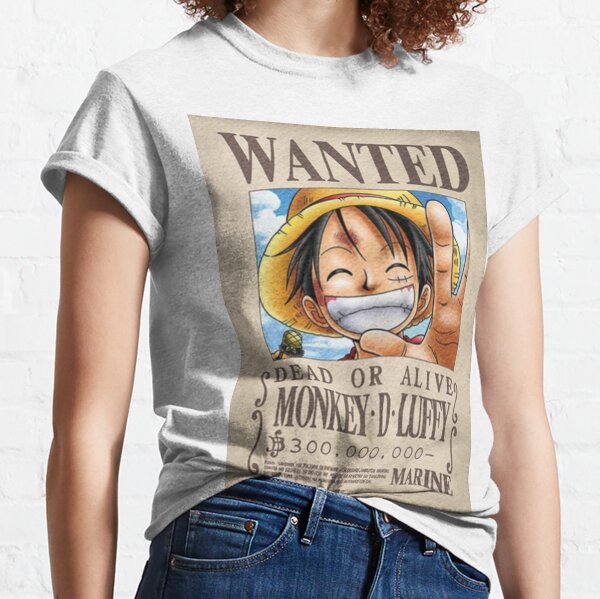 Luffy Wanted Poster T Shirt