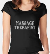 Massage therapist geek funny nerd Women's Fitted Scoop T-Shirt