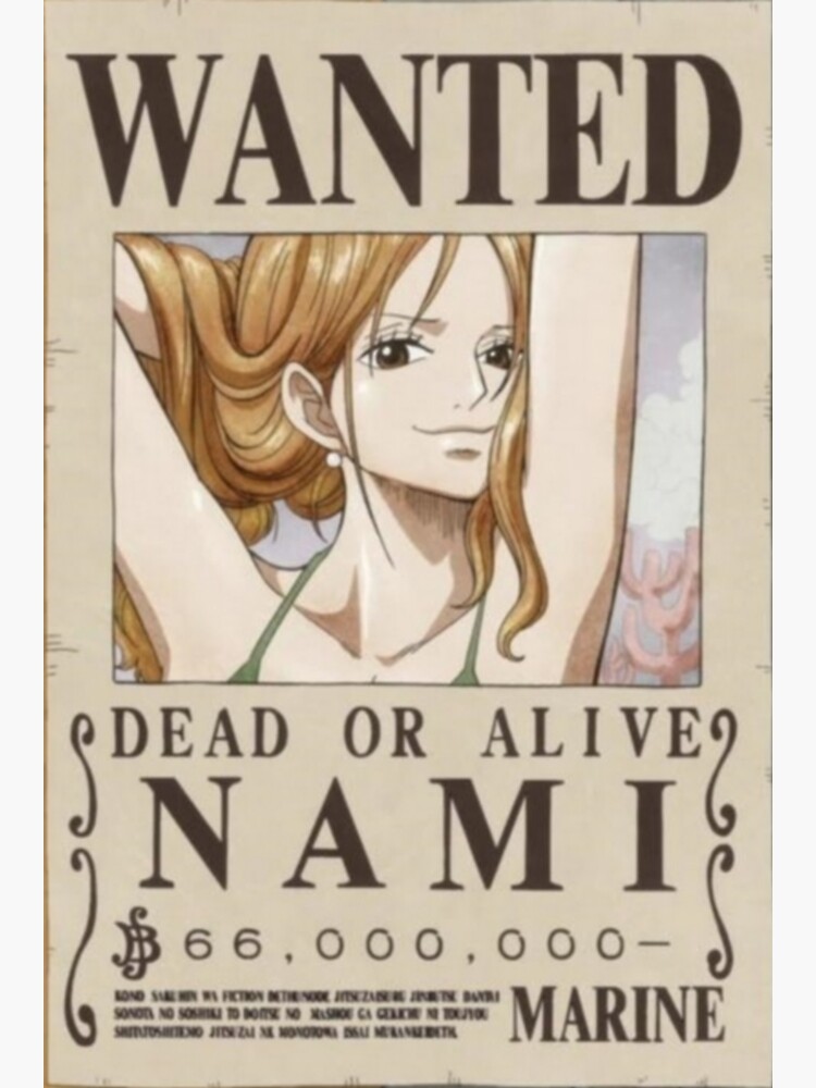  Nami wanted poster  Poster  by dumontbast Redbubble