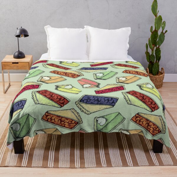 Item preview, Easy As Pie - cute illustrations of pie on sage green designed and sold by Perrin Le Feuvre.
