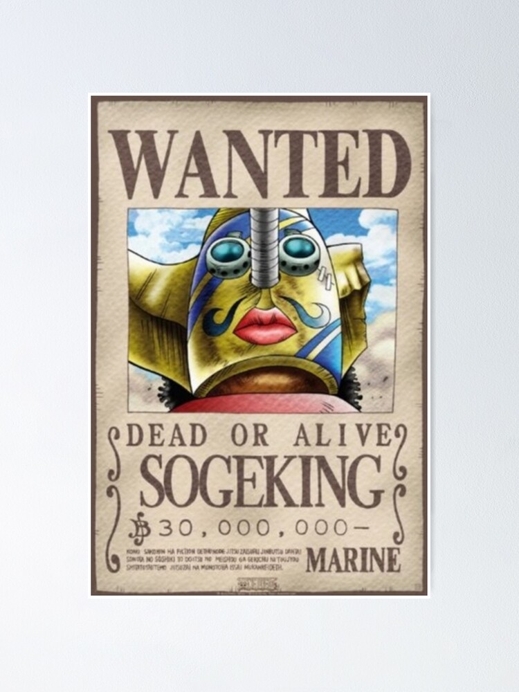 Usopp First Wanted Poster Poster By Dumontbast Redbubble