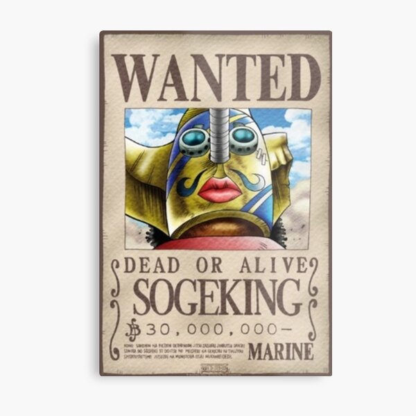 Usopp first wanted poster Metal Print