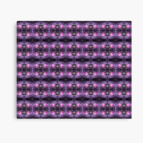 Old fashioned pink rose, purple texture pattern Canvas Print