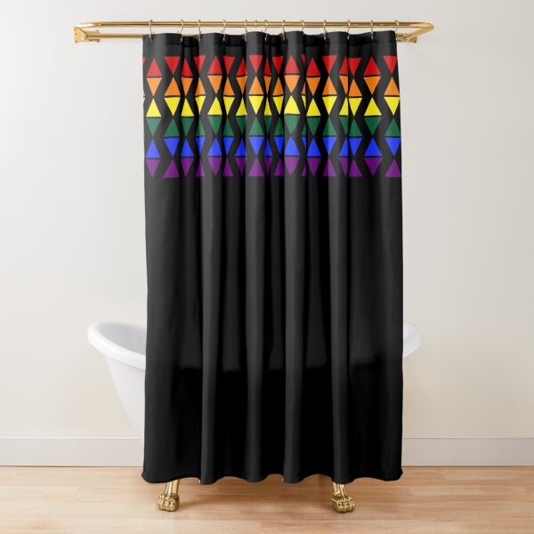 Band of Pride Triangles Shower Curtain