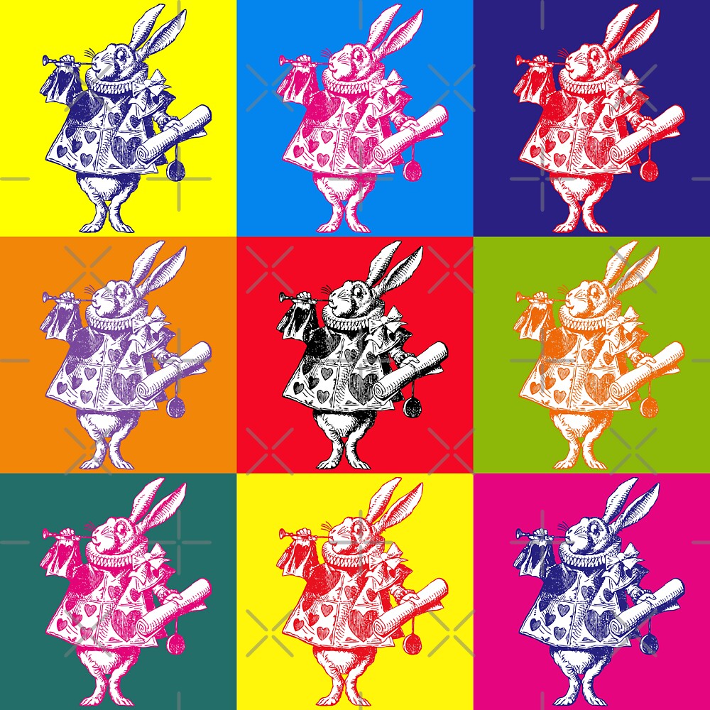 black light white rabbit pop