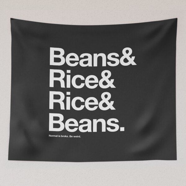 Item preview, Beans & Rice, Rice & Beans (White) designed and sold by riddleandrhyme.