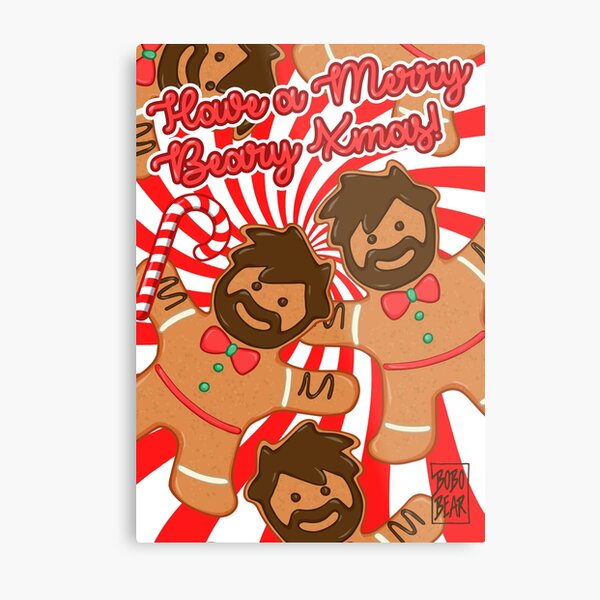 GINGERBREAD BEAR Metal Print
