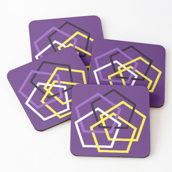 Item preview, Nonbinary Pride Interlocked Pentagons Design designed and sold by Vernen Ink.
