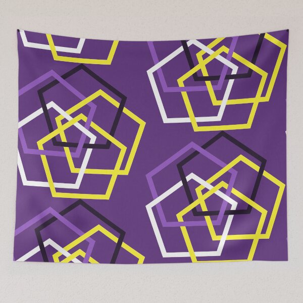 Item preview, Nonbinary Pride Interlocked Pentagons Design designed and sold by Vernen Ink.