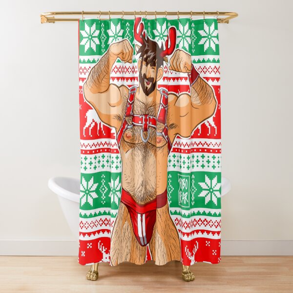 ADAM LIKES REINDEERS Shower Curtain