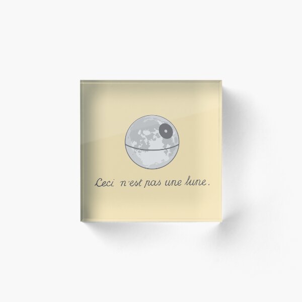 Ceci n'est pas une lune. Acrylic Block