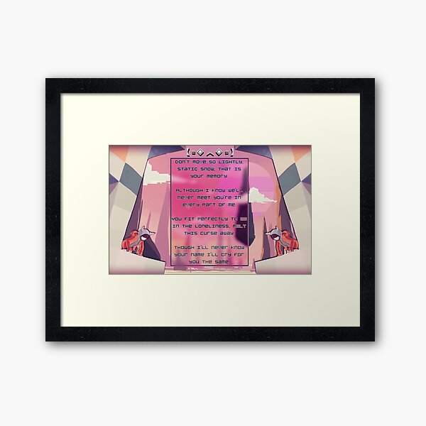 Fresh Static Snow lyrics Framed Art Print