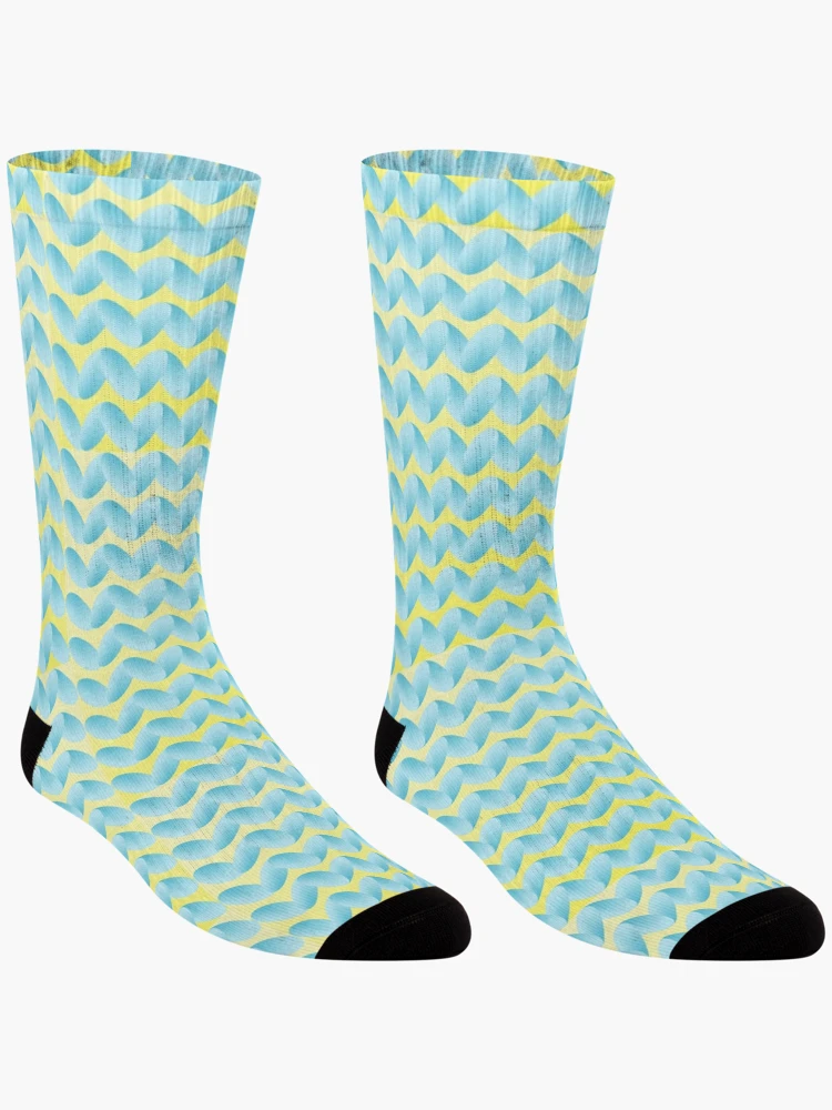 Thumbnail 3 of 5, Socks, Blue Ric Rac designed and sold by Kathy Weaver.