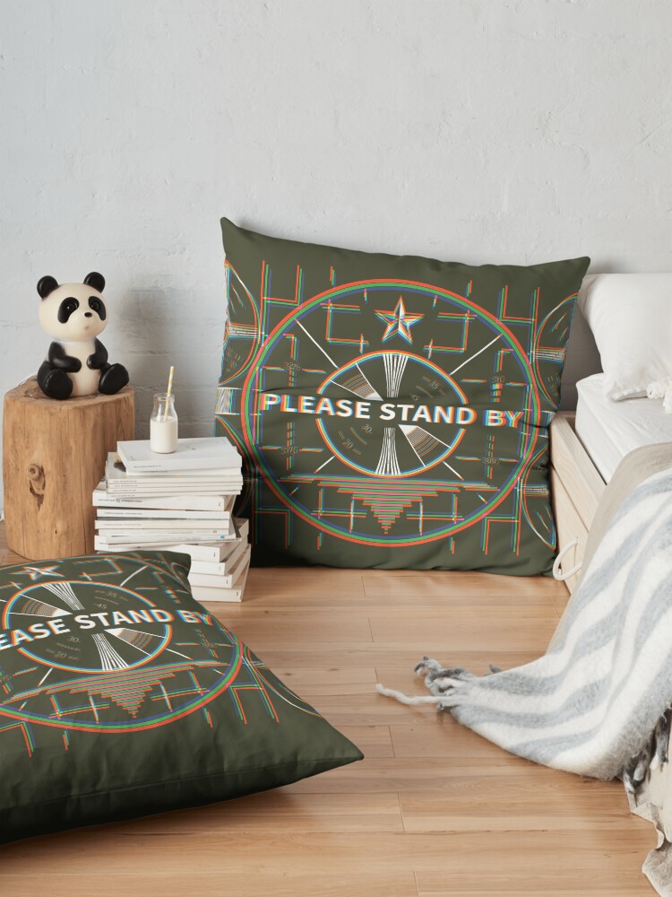 Alternate view of Please stand by Kaliedoscope Floor Pillow