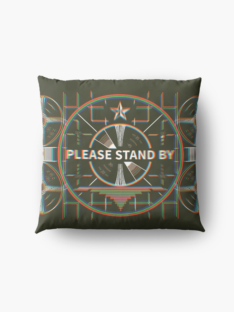 Alternate view of Please stand by Kaliedoscope Floor Pillow