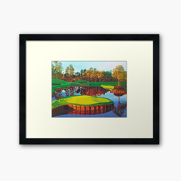 17th hole at TPC Sawgrass Framed Art Print