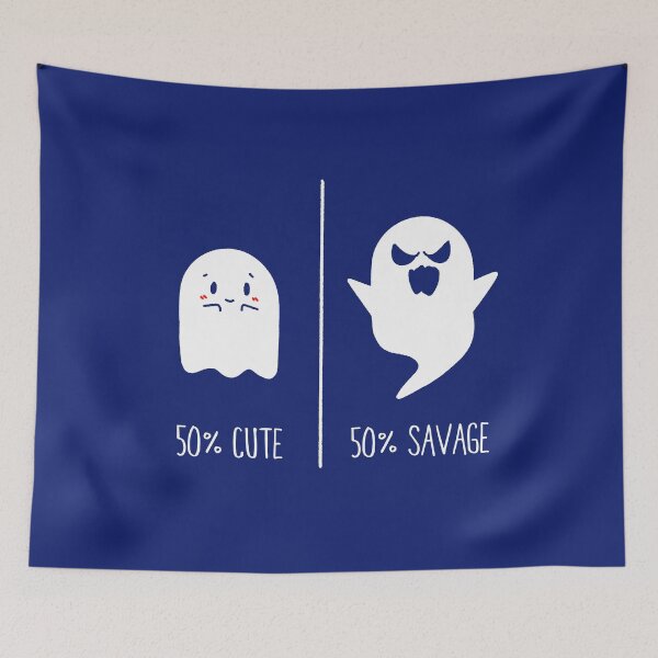 Item preview, 50% Cute and 50% Savage | personality sides ghost fantasy simple designed and sold by PikachuRox.