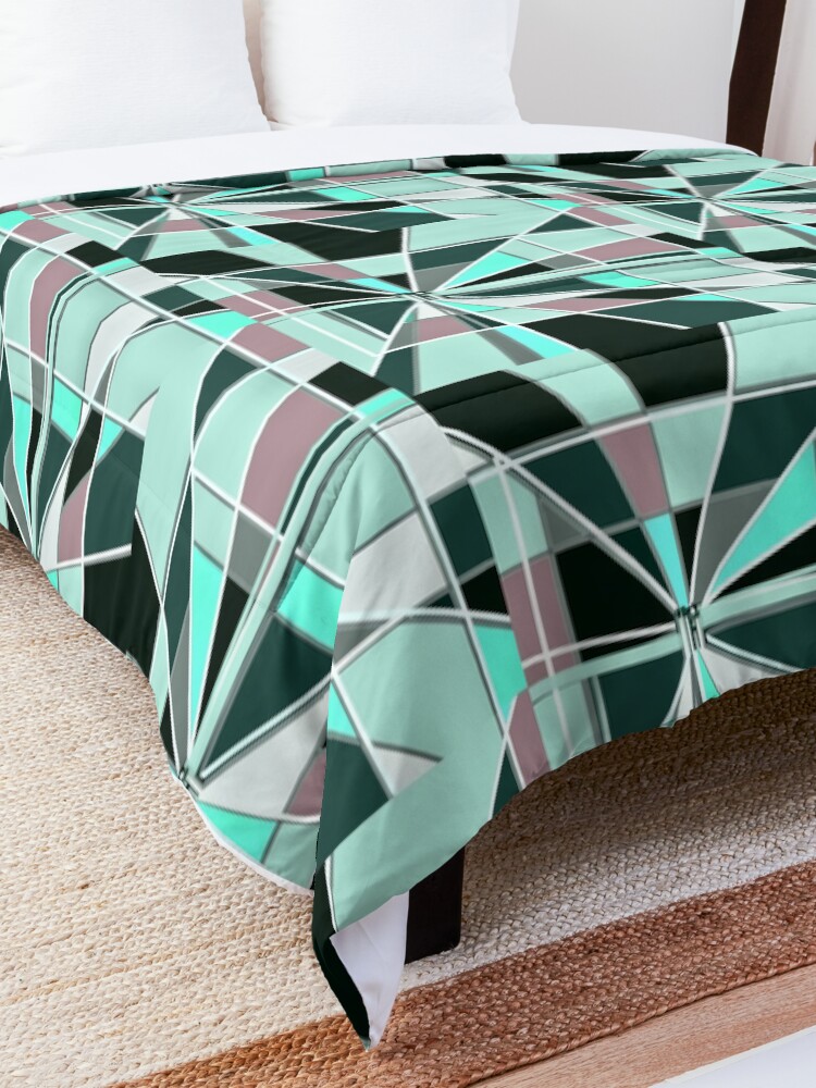 Alternate view of Zooming Teal Comforter