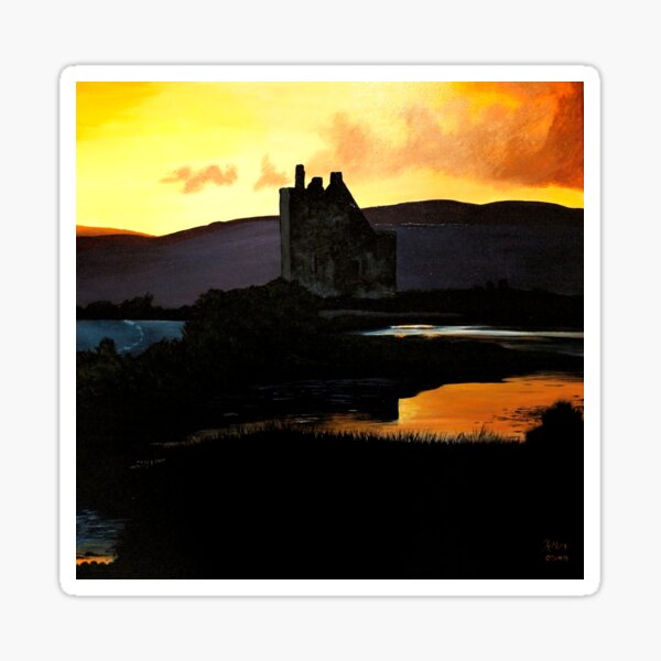Lochranza Castle at Dusk Sticker