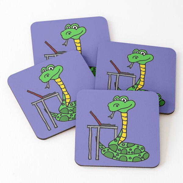 Item preview, Funny Python programmer Snake Cartoon designed and sold by Nature's Fancy.