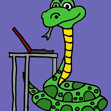 Vorschaubild zum Design Lustiger Python-Programmierer Snake Cartoon von Nature's Fancy