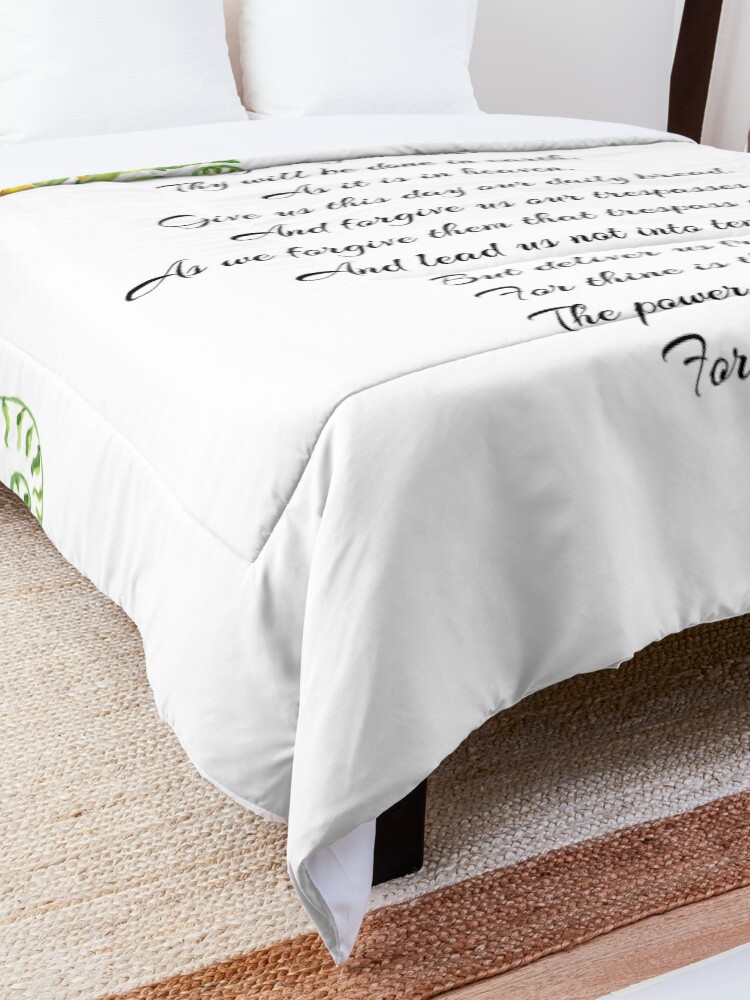 Alternate view of Lords Prayer Comforter