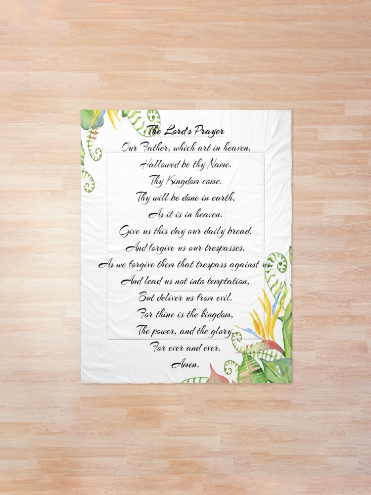 Alternate view of Lords Prayer Comforter