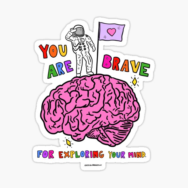 Vista previa del artículo con la obra «Eres valiente para explorar», diseñado y vendido por crystaldraws.