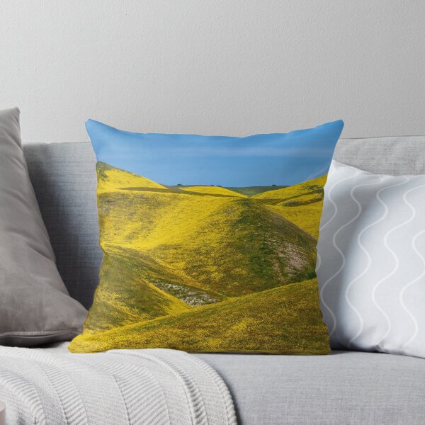 Item preview,  Rolling hills of Carrizo Plain National Monument during spring wildflower Super Bloom season designed and sold by mkopka.