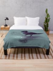 "You're Not Obligated to Make Every Day Purposeful" Raven Throw Blanket