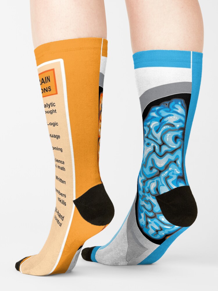 "Human brain left and right functions" Socks for Sale by Medusa81