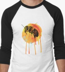 Honey bee watercolour Men's Baseball ¾ T-Shirt