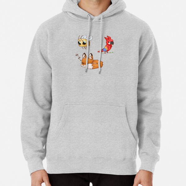 Minecraft Parrot, Bee, and Fox set Pullover Hoodie