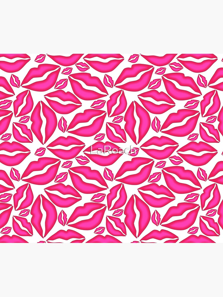 Pink Lips Pattern by LaRoach