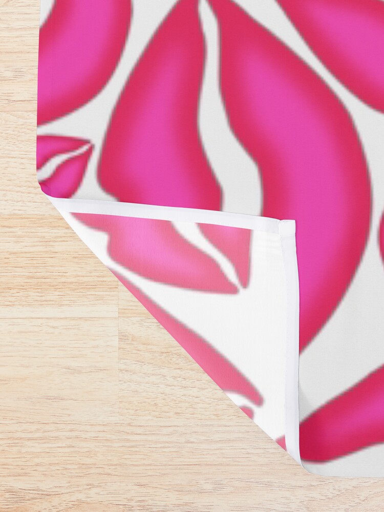 Alternate view of Pink Lips Pattern Shower Curtain